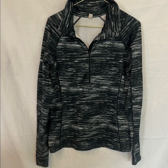 Under Armour Black and Gray Zippered Polo Sweatshirt - Picture 1 of 4